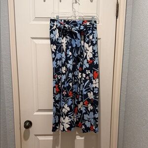 Time and Tru Floral Maxi Skirt - Blue, Red, White